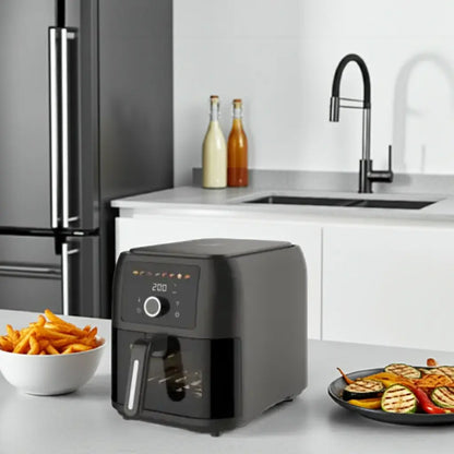 AIR FRYER 8L 1BAC FENETRE NOIR FROMATIC - Friteuse sans huile LIVRE DES AUJOURD