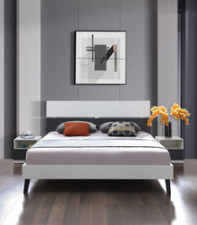 LIT 160X200 DZ32 BLANC GRIS LIVRE DES AUJOURD