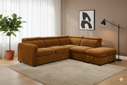 SALON ANGLE CONVERTIBLE /COFFRE KF7845 257X231X81