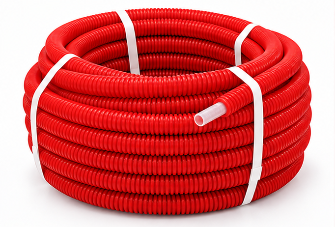 PER Tube gainé rouge chauffage et sanitaire 25 m diam 16