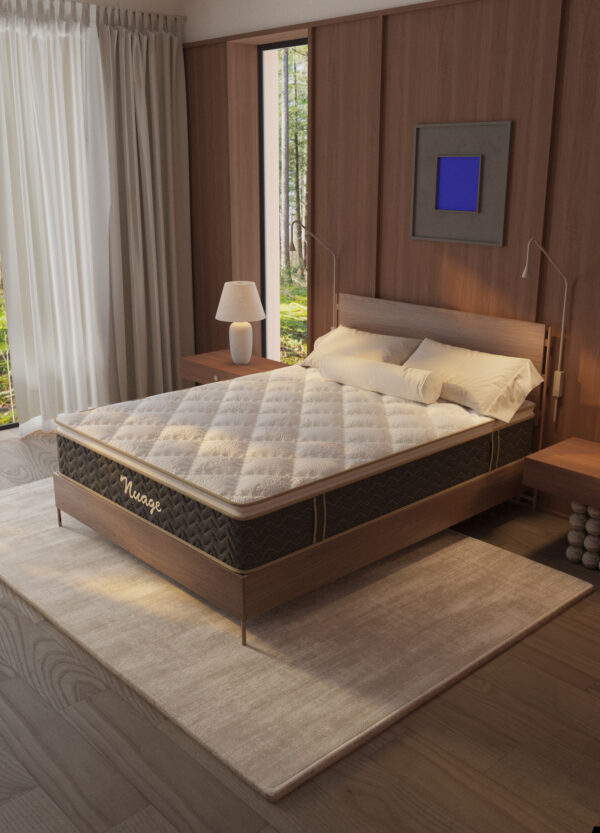 MATELAS AVEC SURMATELAS INTEGRE 160X200X32 NUAGE