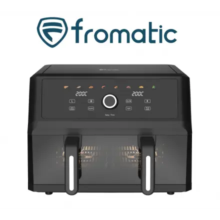 AIR FRYER 11L 2BAC FENETRE NOIR FROMATIC - Friteuse Sans Huile FFRY114N LIVRE DES AUJOURD