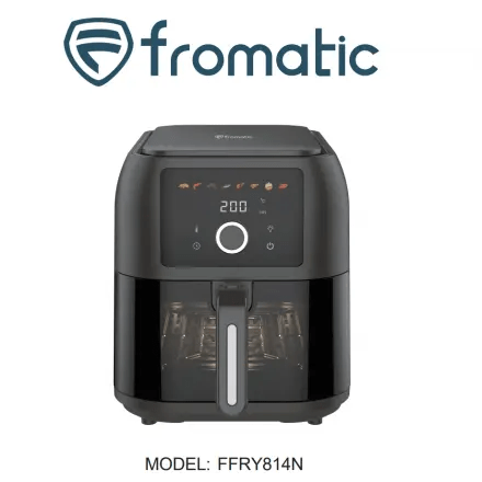 AIR FRYER 8L 1BAC FENETRE NOIR FROMATIC - Friteuse sans huile - kashkazi976.yt