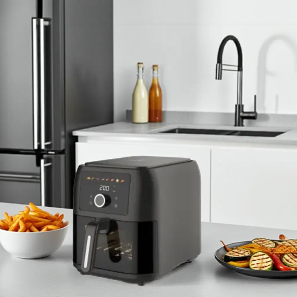 AIR FRYER 8L 1BAC FENETRE NOIR FROMATIC - Friteuse sans huile - kashkazi976.yt