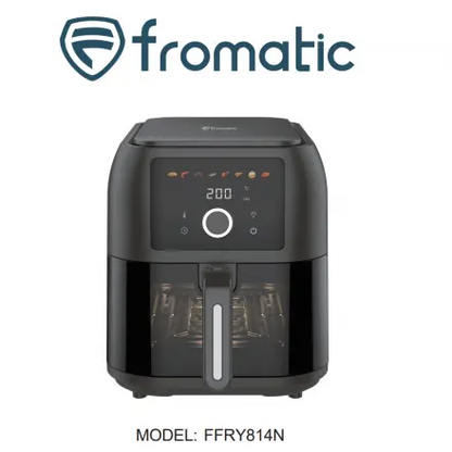 Friteuse sans huile Air Fryer Fromatic 8L noire avec fenêtre et un bac - kashkazi976.yt