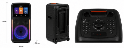 ENCEINTE BT RECH. 2x5W+2x15W 40W BASS ECRAN 10'' SMART - kashkazi976.yt