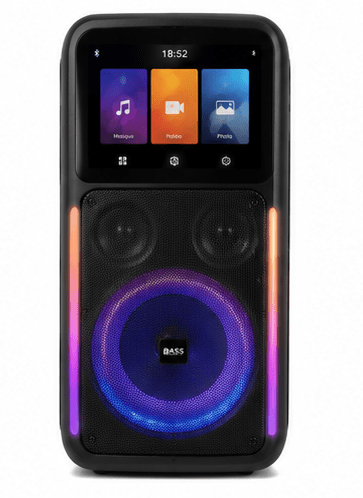 ENCEINTE BT RECH. 2x5W+2x15W 40W BASS ECRAN 10'' SMART - kashkazi976.yt