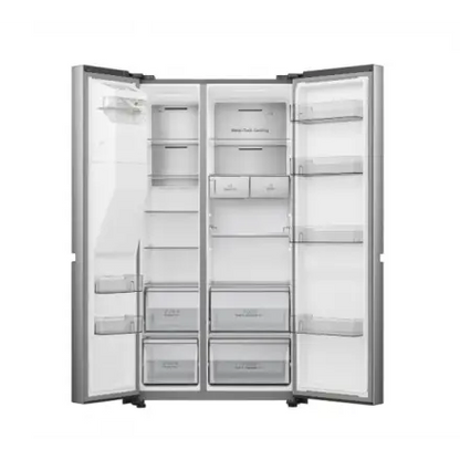 Vue intérieure du frigo américain Hisense – grande capacité de rangement - kashakazi.yt