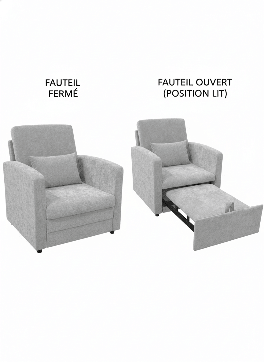 FAUTEUIL CONVERTIBLE 80X85X80 - kashkazi976.yt