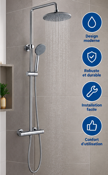Colone de douche EDS chromée