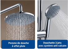 Colone de douche EDS chromée