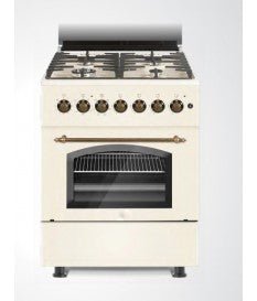 GAZINIERE 4G FOUR ELEC.CH.T. 58X58 CREME RUSTRE COUV.VERRE EVERSTEEL - kashkazi976.yt