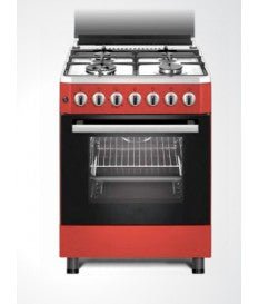 GAZINIERE 4G FOUR GAZ 58X58 ROUGE T.INOX COUV.VERRE EVERSTEEL - kashkazi976.yt