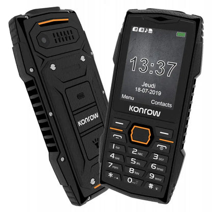 Konrow Stone Plus - Téléphone Antichoc Certifié IP68 - 2.4'' - Double Sim - Noir - kashkazi976.yt