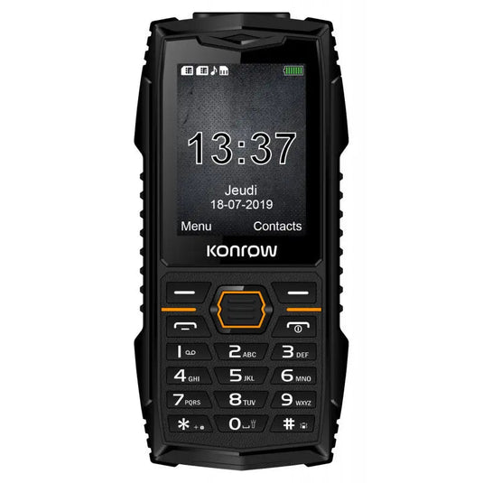 Konrow Stone Plus - Téléphone Antichoc Certifié IP68 - 2.4'' - Double Sim - Noir - kashkazi976.yt