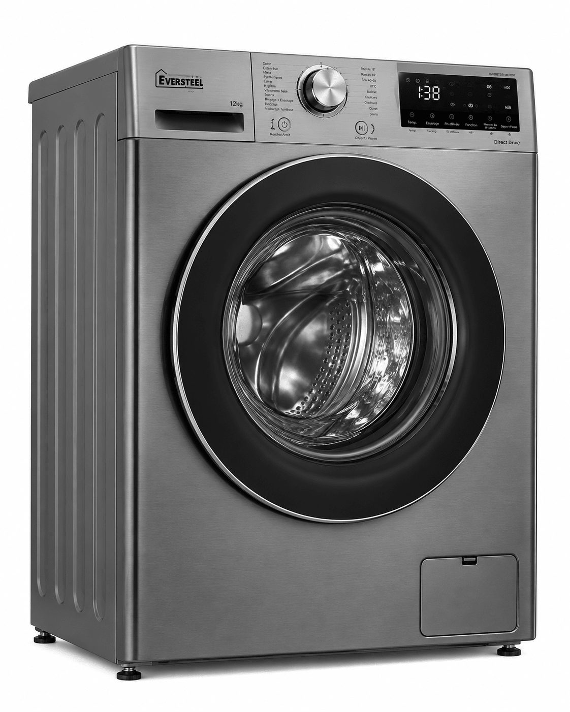 MAL F 12KG 1400TR/MN TRANS. DIRECTE GRISE EVERSTEEL - kashkazi976.yt