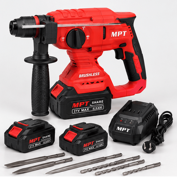 Marteau perforateur sans fil MPT M21S Brushless 21V – 4,0 Ah - kashkazi976.yt