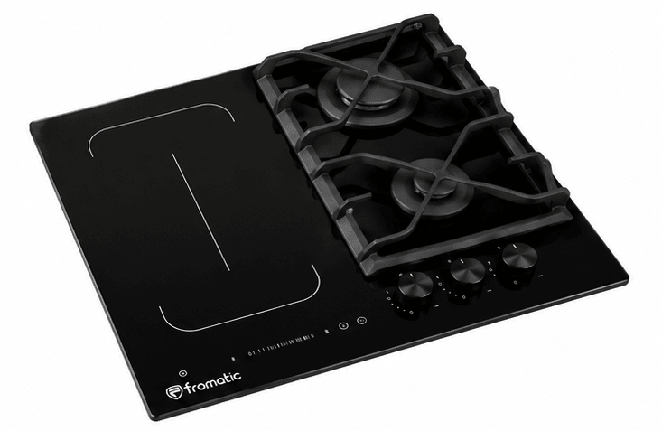 PC MIXTE 2F GAZ 2F INDUC. 60CM BLACK GLASS FROMATIC - kashkazi976.yt
