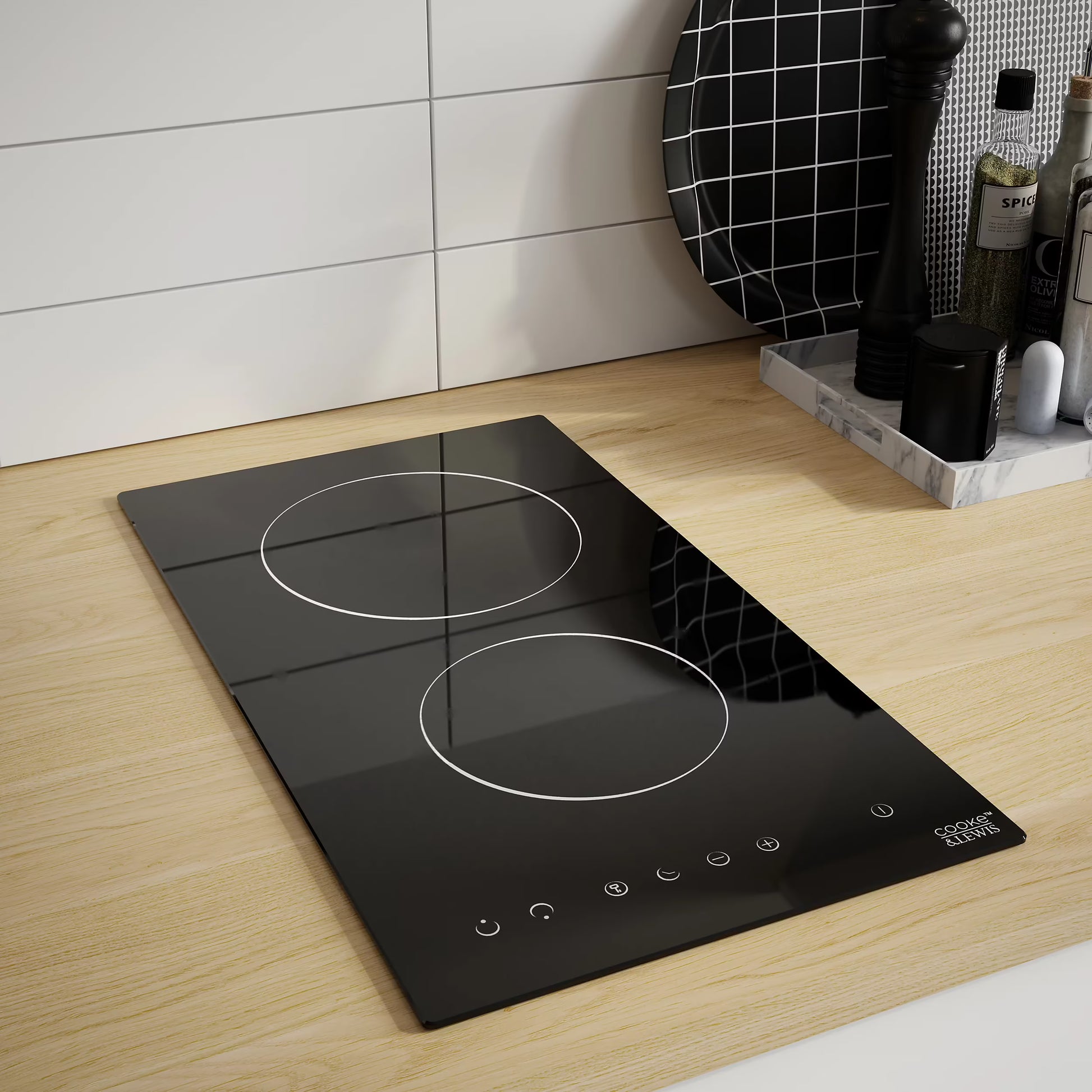 PLAQUE DE CUISSON COOKS PC-D23001 - VITROCERAMIQUE / 2 ZONES / VERRE LIVRE DES AUJOURD