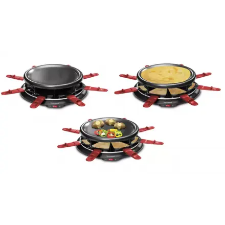RACLETTE/GRILL/CRÊPIÈRE 8 PERS. ANTIADHÉSIF-TECHWOOD LIVRE DES AUJOURD