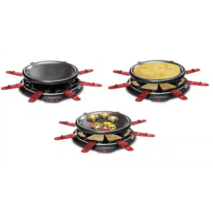 RACLETTE/GRILL/CRÊPIÈRE 8 PERS. ANTIADHÉSIF - TECHWOOD - kashkazi976.yt