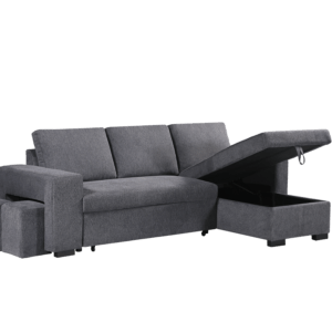 SALON ANGLE CONVERTIBLE /COFFRE ZY2165 239X144X77 AVEC 2 POUFS - kashkazi976.yt