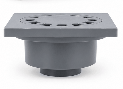 SIPHON DE SOL CARRÉ PVC 150 × 150 MM GRIS KMEI – LY662-15G - kashkazi976.yt