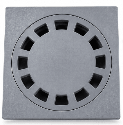 SIPHON DE SOL CARRÉ PVC 150 × 150 MM GRIS KMEI – LY662-15G - kashkazi976.yt