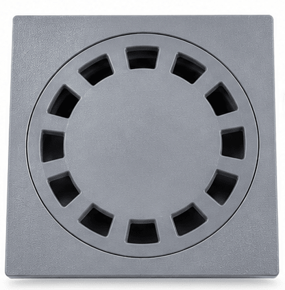 SIPHON DE SOL CARRÉ PVC 150 × 150 MM GRIS KMEI – LY662-15G - kashkazi976.yt