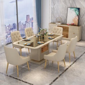 TABLE A MANGER 90687 2000X1000X750 BEIGE DORE - kashkazi976.yt