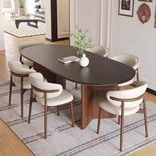 TABLE A MANGER BOIS T26 1600X800X750 OVALE NOIR - kashkazi976.yt