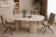 TABLE A MANGER OVALE EN PIERRE FRITTEE 1600X900X750 CT251 - kashkazi976.yt