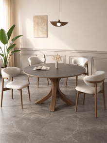 TABLE A MANGER ROND BOIS T05/T09 1300X1300X750 - kashkazi976.yt