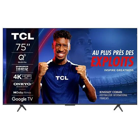 TELEVISEUR TCL 75C72B - 189CM QLED 4K HDR 144 Hz GOOGLE TV F - kashkazi976.yt
