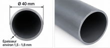 TUYAU PVC D’ÉVACUATION Ø 40 MM – GRIS – LONGUEUR 4 M - kashkazi976.yt