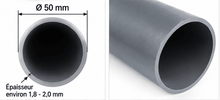 TUYAU PVC D’ÉVACUATION Ø 50 MM – GRIS – LONGUEUR 4 M - kashkazi976.yt